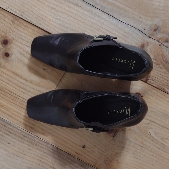 Nickels Faux Leather Square Toe Ankle Booties w/ Buckle Size 9 - Picture 13 of 15